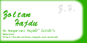 zoltan hajdu business card